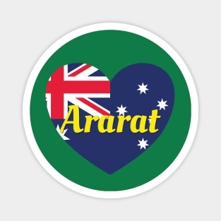 Ararat VIC Australia Australian Flag Heart Magnet